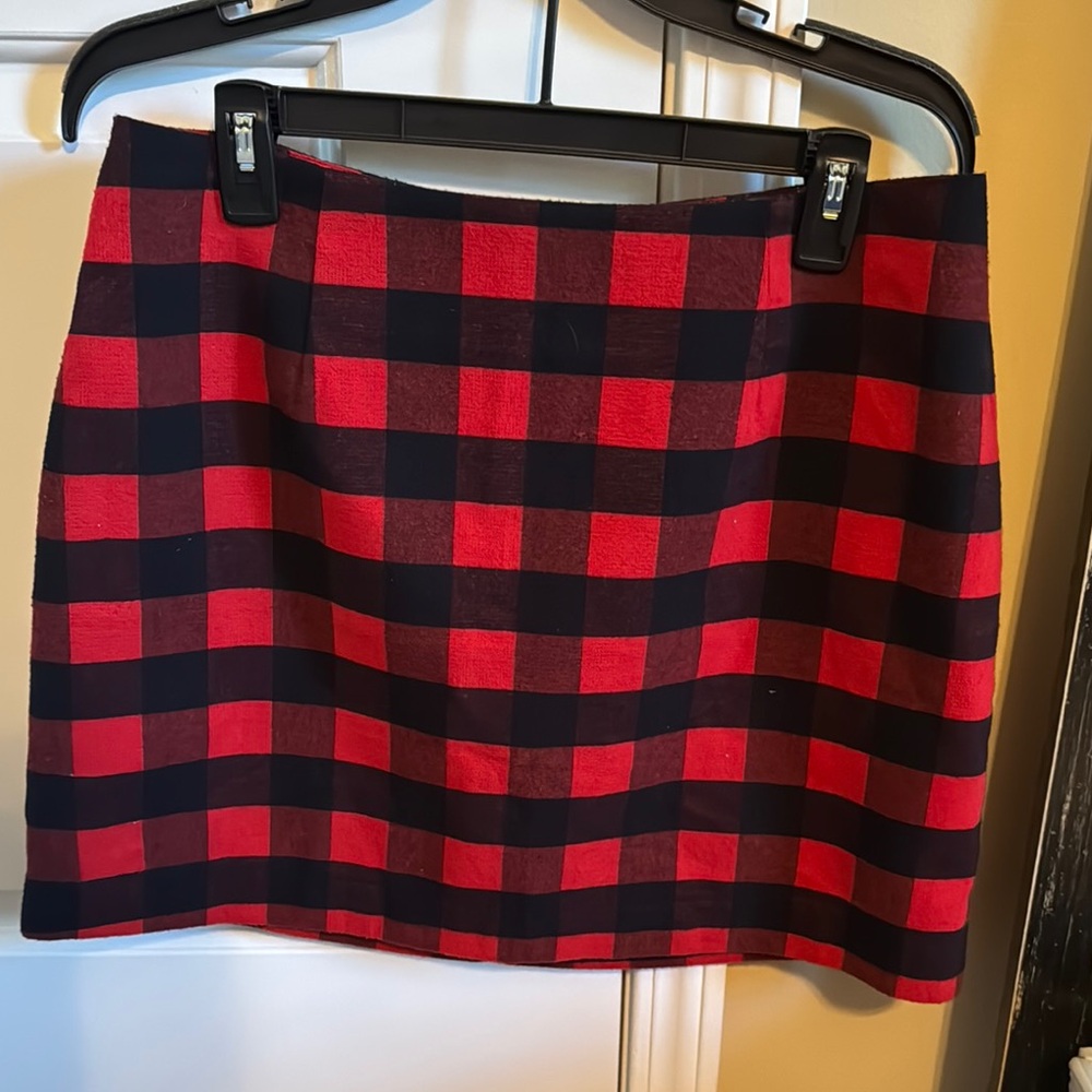Old Navy Red and Black Mini Pencil Skirt Casual